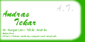 andras tekar business card